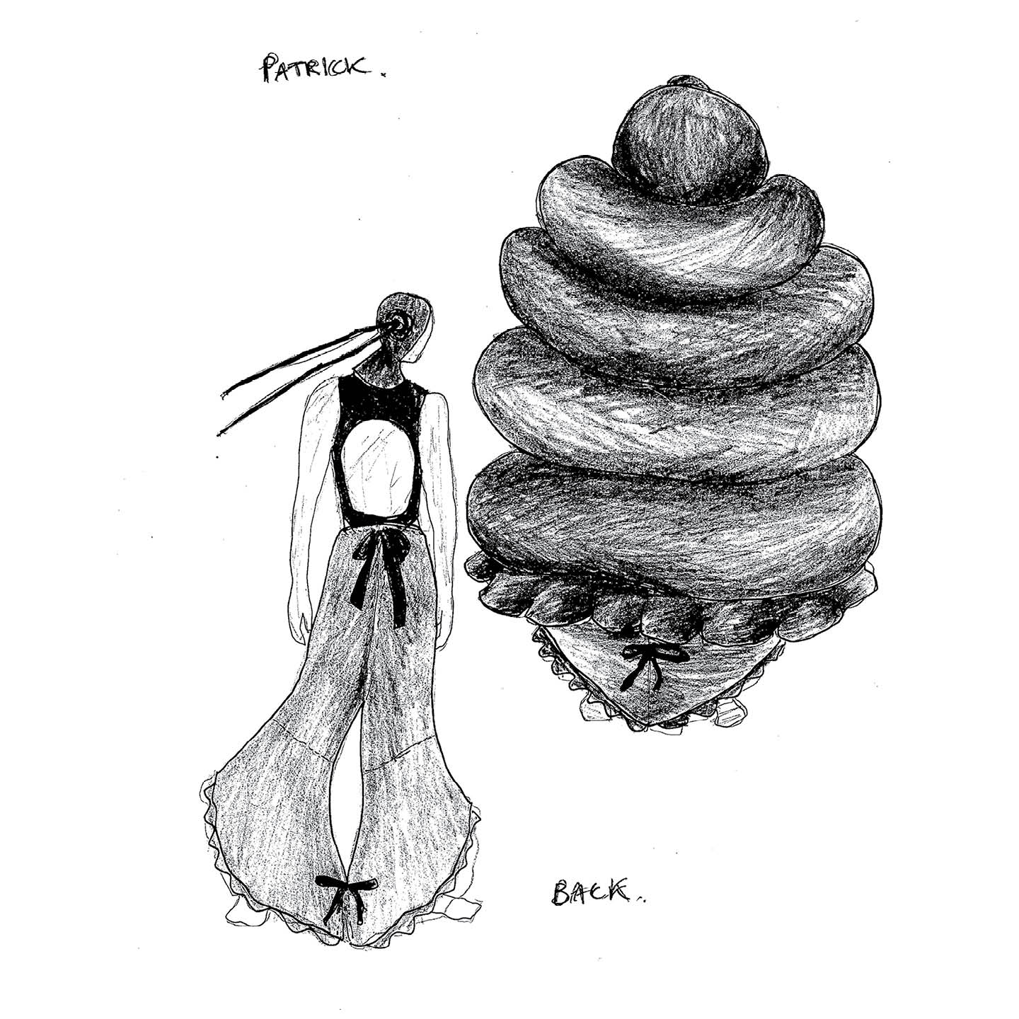 Costume design sketches by Meg Wilson